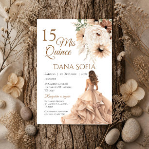Quincenera Invitation in Spanish Boho