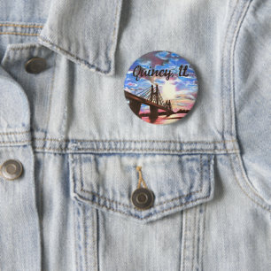 Quincy Bridge Sunset Button