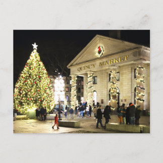 Quincy Market Christmas Tree Boston Postcard