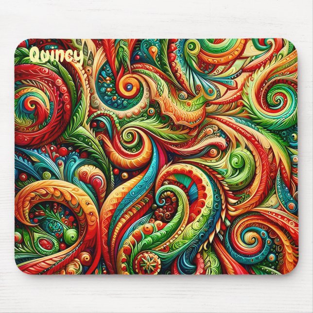 QUINCY ~ Wild Birthday Pattern ~ Mousepad (Front)
