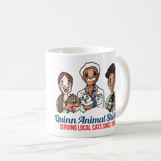 Quinn animal shelter mug (Front Right)