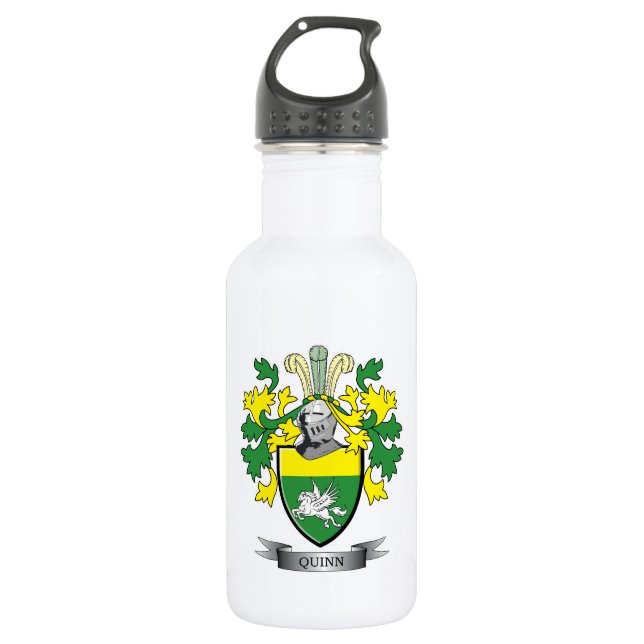 Quinn Coat of Arms 532 Ml Water Bottle (Front)