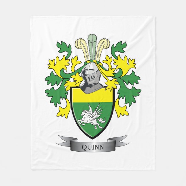 Quinn Coat of Arms Fleece Blanket (Front)
