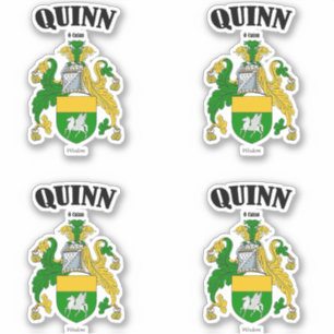 Quinn Crest Irish Translation & Meaning (x4)