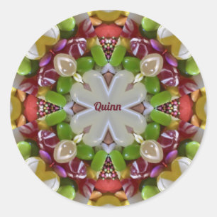 QUINN ~ EASTER CANDY ~  CLASSIC ROUND STICKER