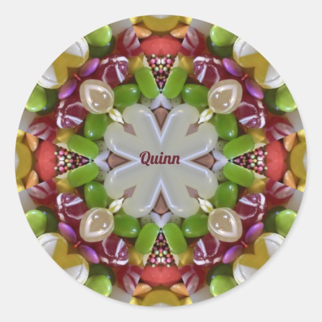 QUINN ~ EASTER CANDY ~  CLASSIC ROUND STICKER (Front)