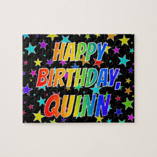 "QUINN" First Name, Fun "HAPPY BIRTHDAY" Jigsaw Puzzle