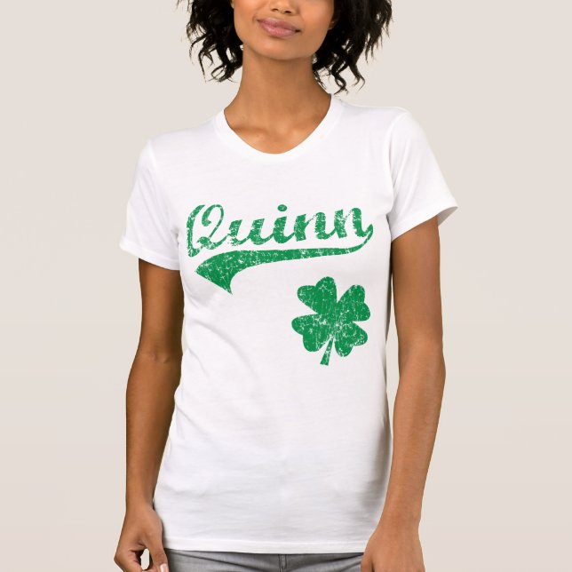 Quinn Irish Shamrock T-Shirt (Front)