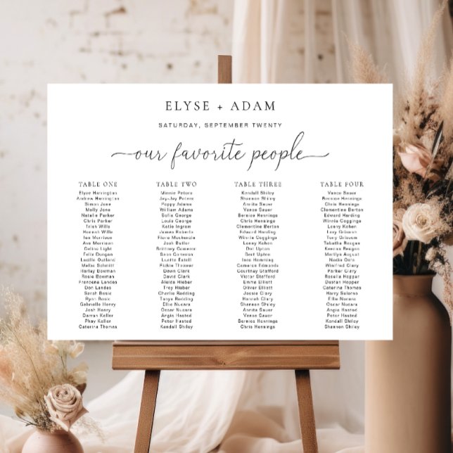 Quinn Minimal 4 Banquet Table Seating Poster (Creator Uploaded)