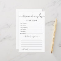 Quinn Minimalist Retirement Wishes