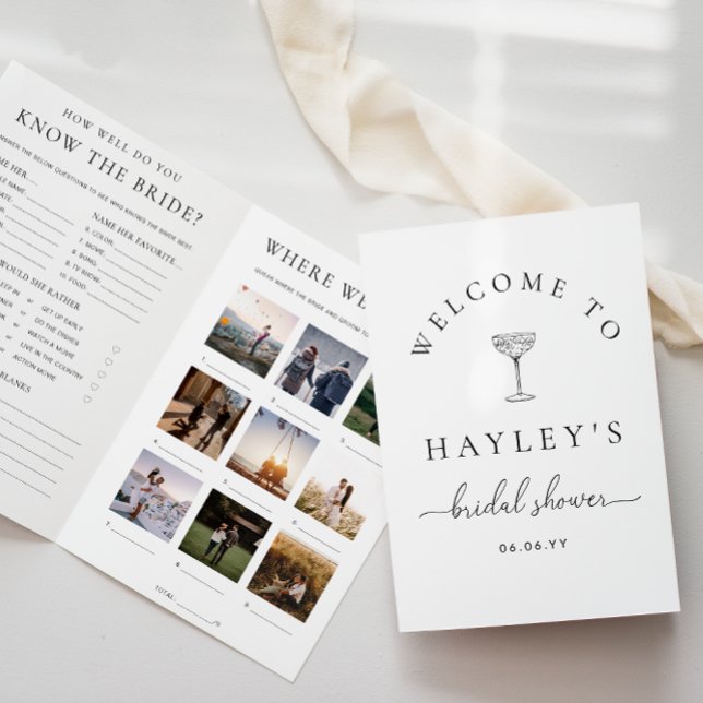 Quinn Script Bridal Shower Game and Menu Booklet (Creator Uploaded)