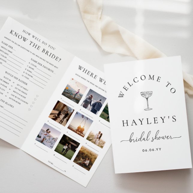 Quinn Script Bridal Shower Game and Menu Booklet (Bridal Shower Game and Menu Booklet Quinn Script )