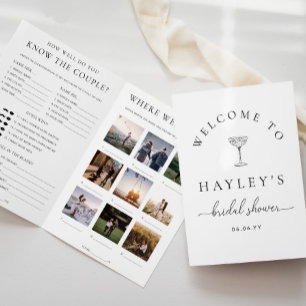 Quinn Script Bridal Shower Game Booklet Invitation