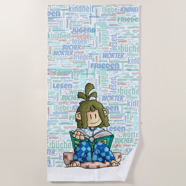 Quinn - Textbook /  Beach Towel (Front)