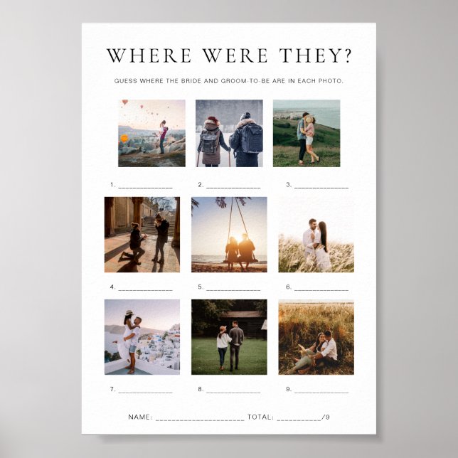 Quinn Where Were They Vacation Photo Game Poster (Front)