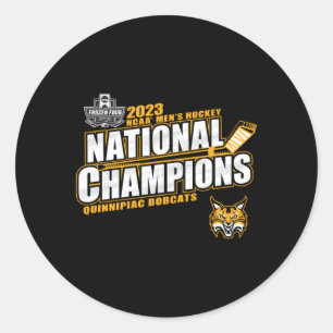 Quinnipiac Bobcats National Champs 2023 Ice Hockey Classic Round Sticker