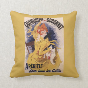 Quinquina Dubonnet Aperitif Promotional Poster Cushion