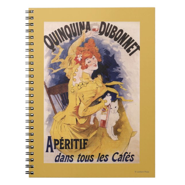 Quinquina Dubonnet Aperitif Promotional Poster Notebook (Front)