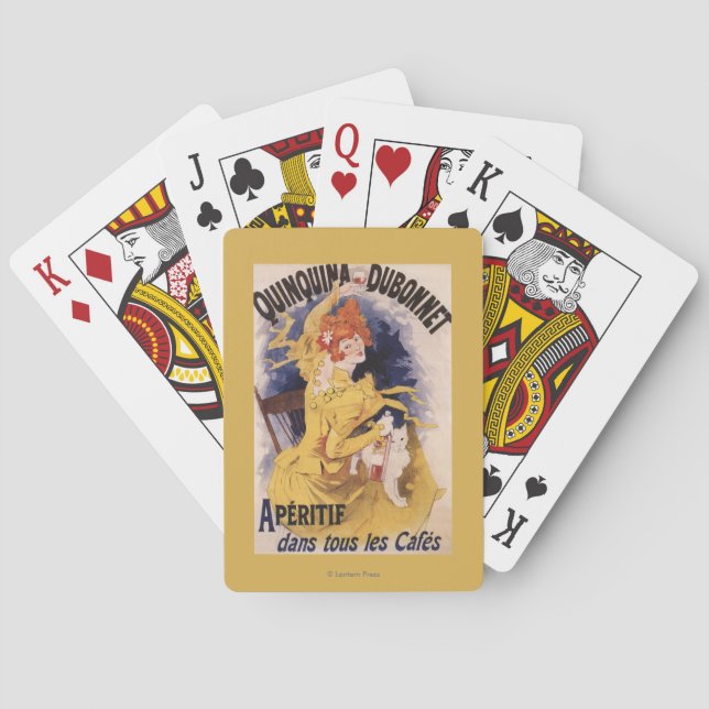Quinquina Dubonnet Aperitif Promotional Poster Playing Cards (Back)