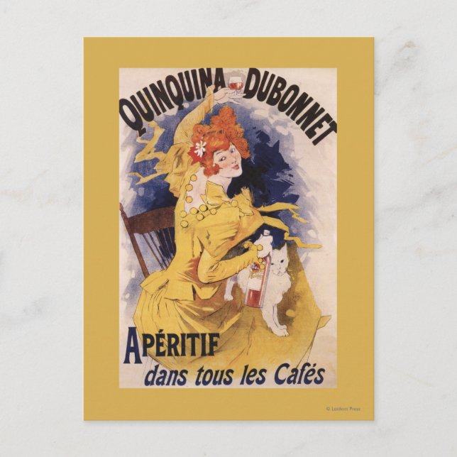 Quinquina Dubonnet Aperitif Promotional Poster Postcard (Front)
