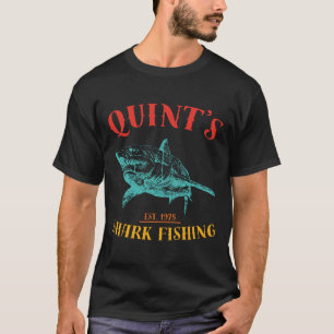 Quint’s Shark Est. 1975 Fishing Funny Retro Fishin T-Shirt