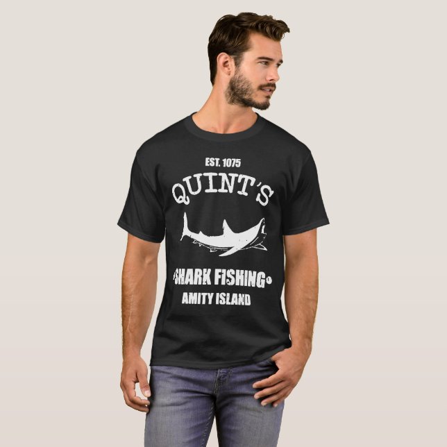 Quint_s Shark Fishing Inspired Jaws Men_s Womens T-Shirt (Front Full)