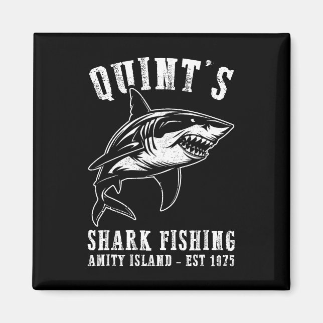 Quints Awesome Ocean Animals Vintage Apparel Shark Magnet (Front)