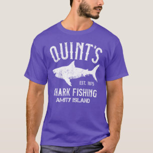Quints Shark Fishing Amity Island 1975 T-Shirt