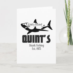 Quint's Shark Fishing Amity Island Funny Jaws Card