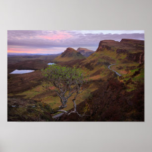 Quiraing sunrise landscape on Skye Poster