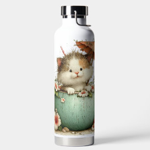 QUIRKY ADORABLE SUMMER THEMED KITTY CAT WATER BOTTLE