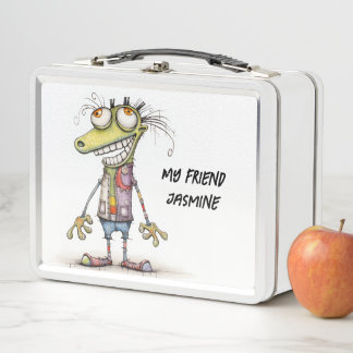 Quirky Alligator Metal Lunch Box