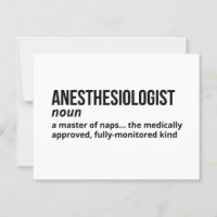Quirky Anaesthesiologist Definition Postcard