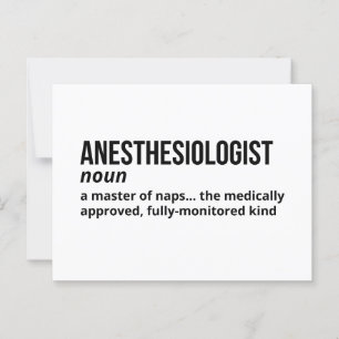 Quirky Anesthesiologist Definition Postcard