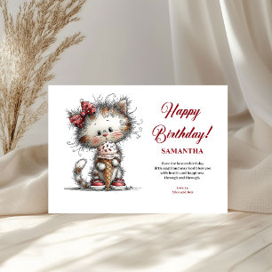 Quirky Animals Custom Name kids greeting card