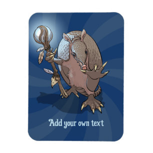 Quirky Armadillo Add Your Text Fantasy Character Magnet