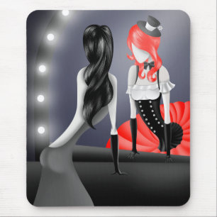 Quirky Ballerina & Dancer refection Mouse Pad