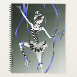 Quirky Ballerina Puppet blue Ribbons Planner