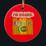 Quirky Bee Art Print Ceramic Tree Decoration<br><div class="desc">Quirky Bee Art Print Introducing the "Quirky Bee Art Print, " a fun and whimsical piece that combines humor with a heartfelt message, perfect for adding a playful touch to any space. Description: This artwork features a cheerful cartoon bee positioned in front of a series of red, vertical shapes that...</div>