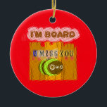 Quirky Bee Art Print Ceramic Tree Decoration<br><div class="desc">Quirky Bee Art Print Introducing the "Quirky Bee Art Print, " a fun and whimsical piece that combines humor with a heartfelt message, perfect for adding a playful touch to any space. Description: This artwork features a cheerful cartoon bee positioned in front of a series of red, vertical shapes that...</div>