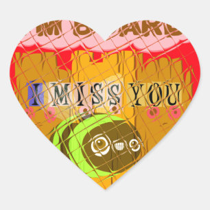 Quirky Bee Art Print Heart Sticker