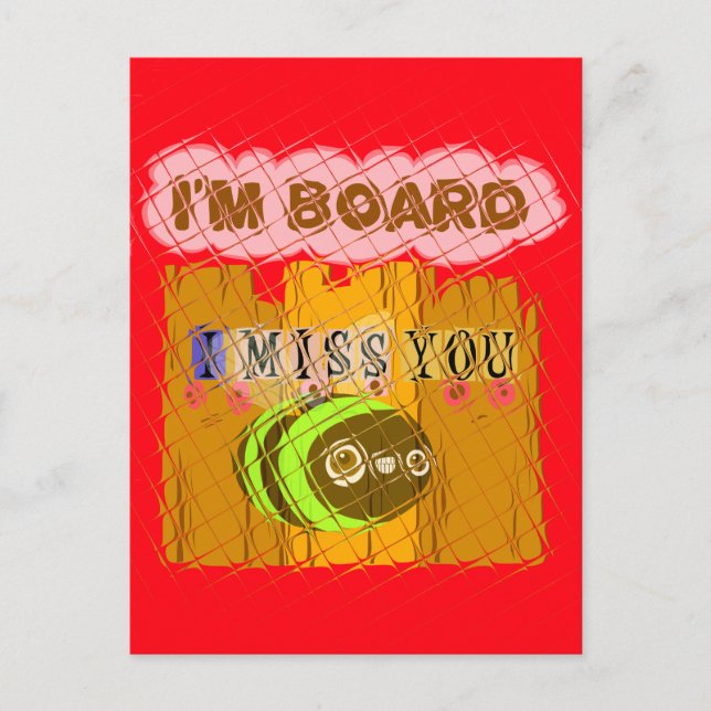 Quirky Bee Art Print Postcard (Front)