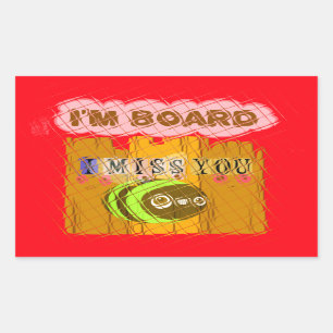 Quirky Bee Art Print Rectangular Sticker