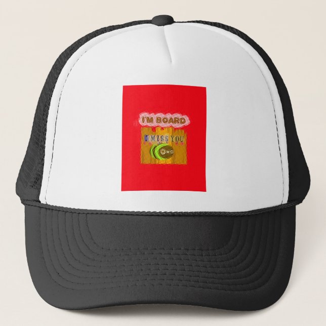 Quirky Bee Art Print Trucker Hat (Front)