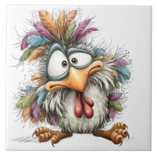 Quirky Bird Ceramic Tile