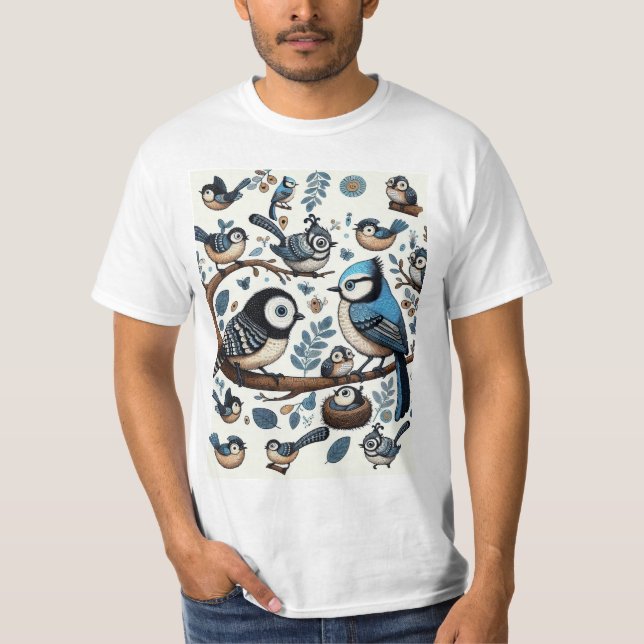 Quirky Birds T-Shirt (Front)