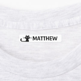 Quirky Black Kitty Cat Personalised Name