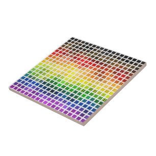 Quirky Boho Plaid Colourful Gay Rainbow Pride Flag Ceramic Tile