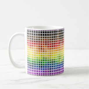 Quirky Boho Plaid Colourful Gay Rainbow Pride Flag Coffee Mug