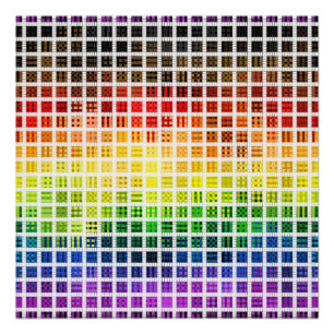 Quirky Boho Plaid Colourful Gay Rainbow Pride Flag Poster